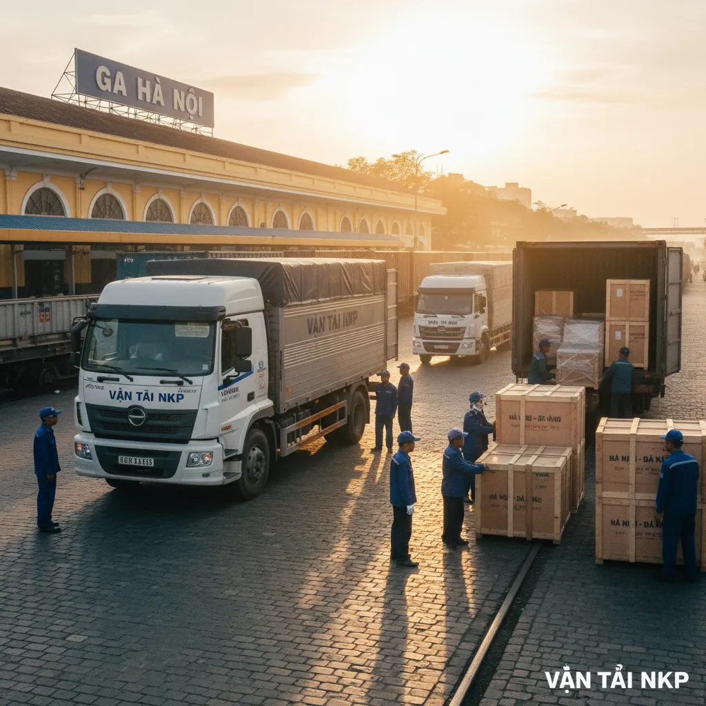 4. Xe tải giao nhận hàng