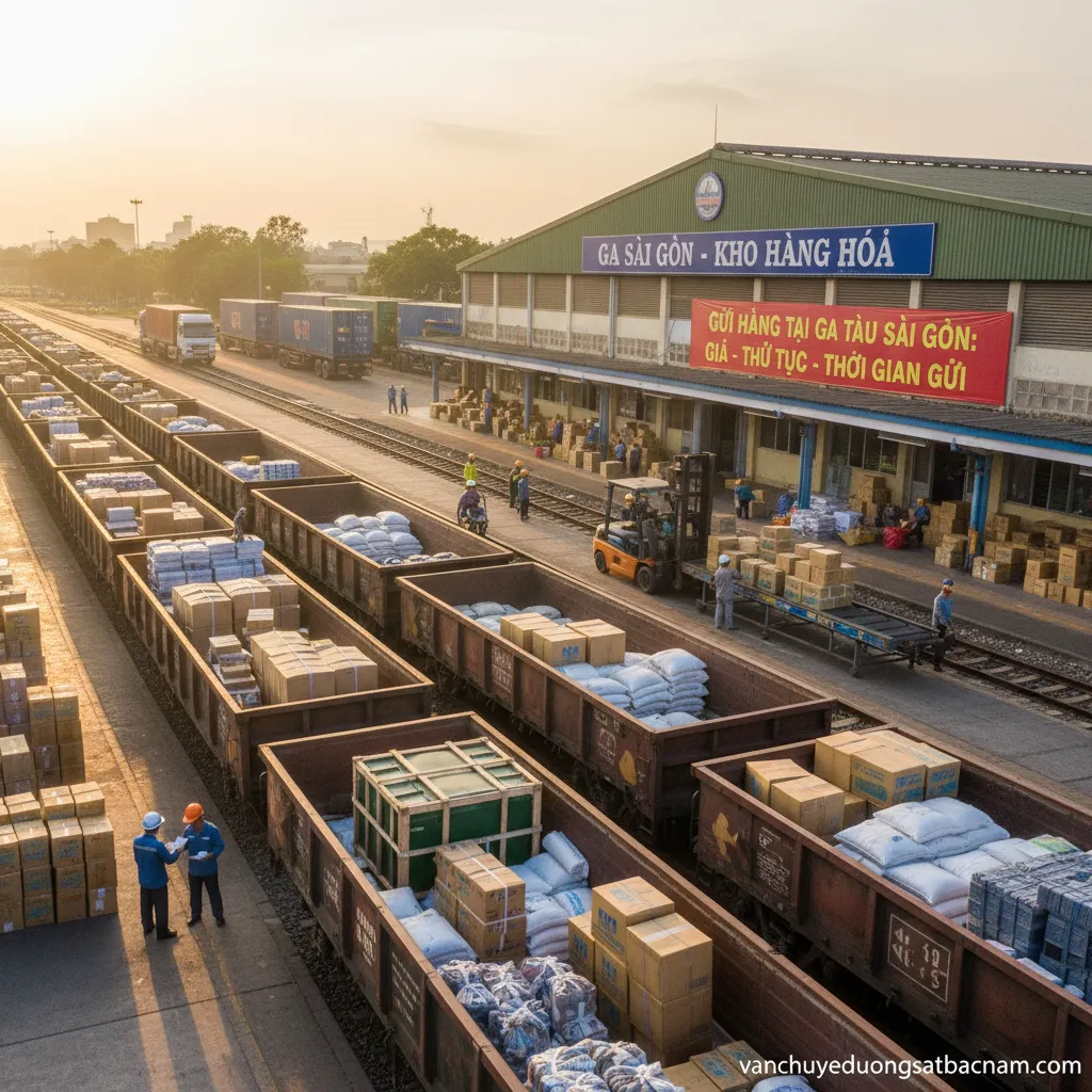 Ga Sài Gòn xếp dỡ hàng