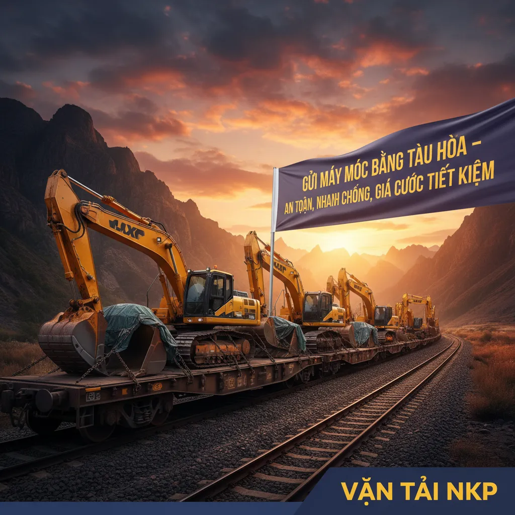 Vận chuyển máy móc bằng tàu hỏa