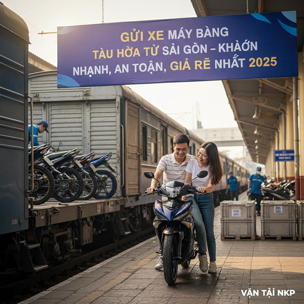 4. Niềm vui nhận lại xe máy nguyên vẹn tại ga đến.