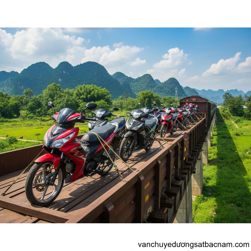 Xe máy trên hành trình đường sắt