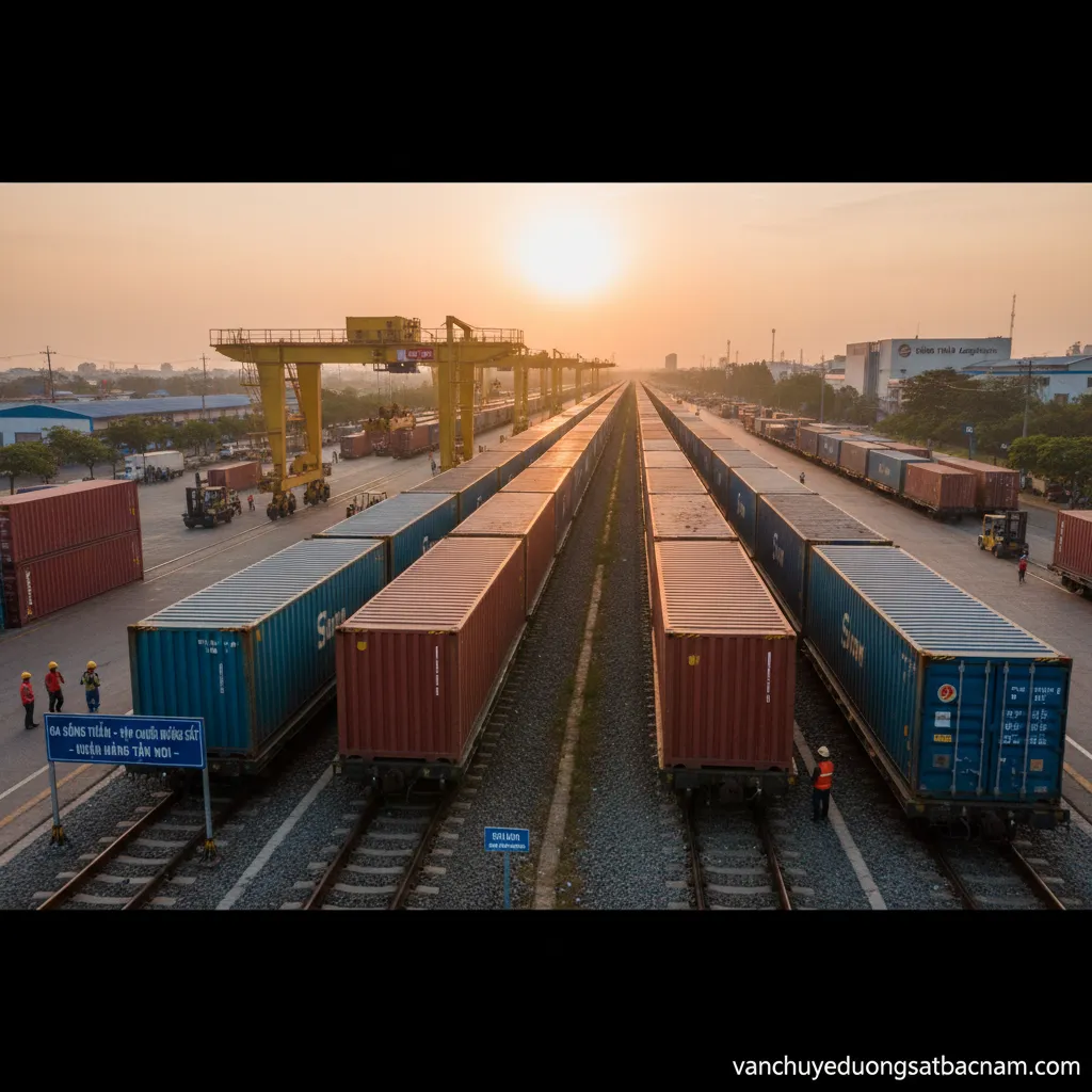 Hàng hóa logistics trên tàu hỏa